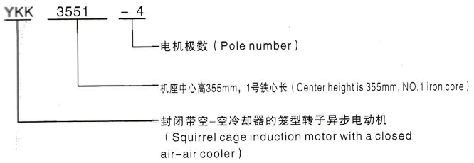 YKK系列(H355-1000)高压YJTGKK5002-6三相异步电机西安泰富西玛电机型号说明